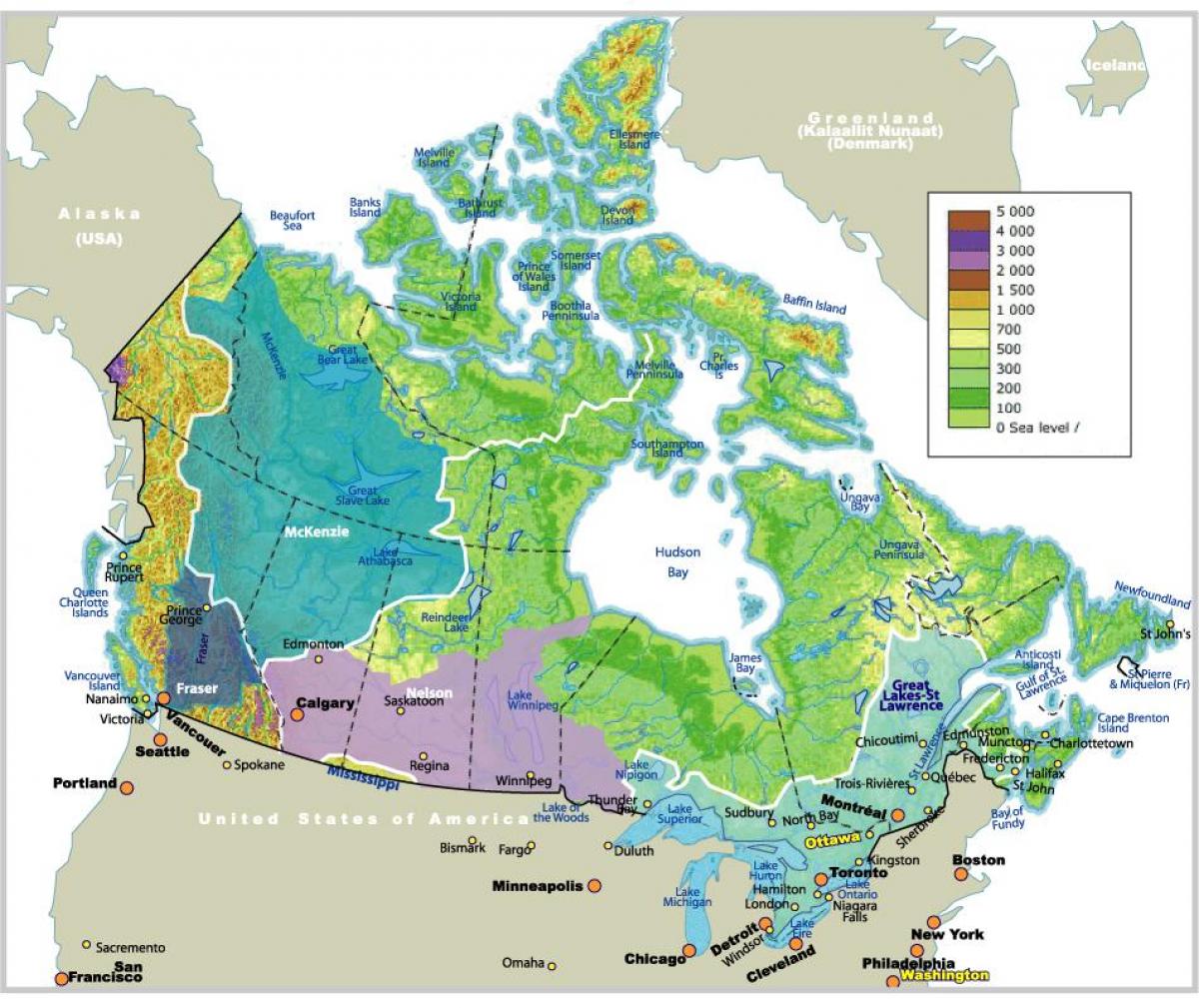 Карта лесов Канады